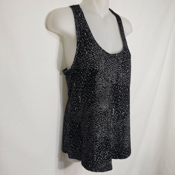 Fabletics Womens Aventura Tank Top Small Black White Constellation Pattern Razor - Picture 3 of 10